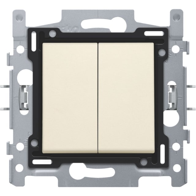 NIKO - INTERRUPTEUR 2x 6 CREAM bornes auto - 100-62608 NIKO - INTERRUPTEUR 2x 6 CREAM bornes auto - 100-62608