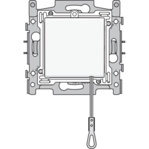 Interrupteur à tirage va-et-vient blanc 10A 250V avec cordon vertical