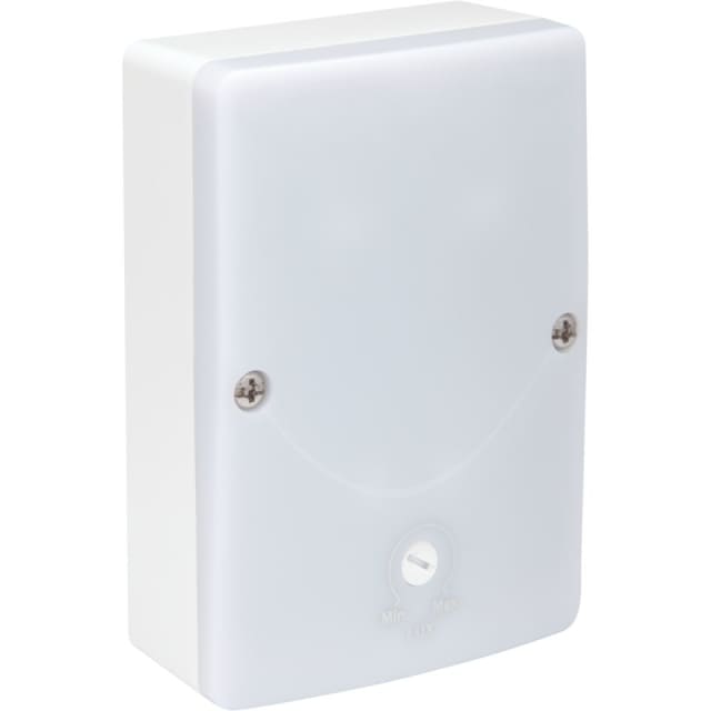 NIKO Interrupteur crépusculaire saillie 230V Interrupteur crépusculaire saillie 230V IP44 boîtier blanc avec vis apparentes