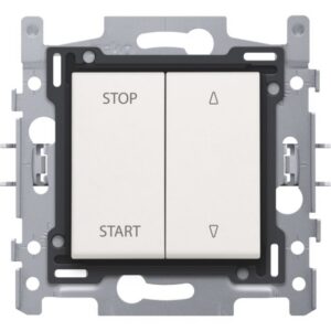 Double commande encastrable blanc STOP START touches séparées flèches haut bas pour volet roulant 10A