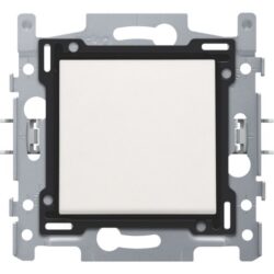 Interrupteur unipolaire blanc 10A 250V, configuration visible