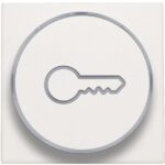 NIKO - Manette avec anneau translucide et symbole clef pour bouton poussoir 6A