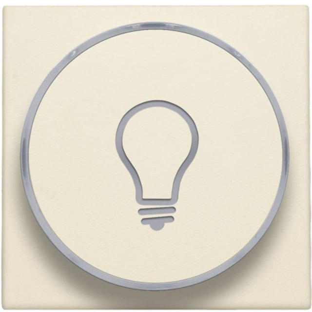 Original Manette poussoir 6A lumière crème Manette poussoir 6A crème avec symbole lumière rond