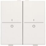 NIKO - Manette double I-0 pour poussoir câble-bus ou RF émetteur mural