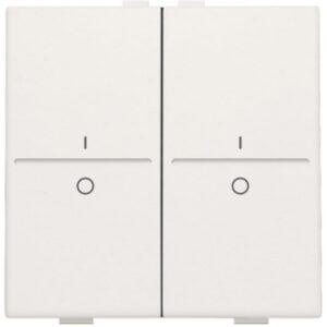NIKO - Manette double I-0 pour poussoir câble-bus ou RF émetteur mural