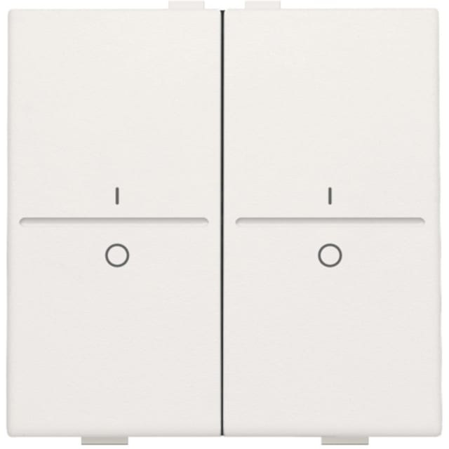 NIKO - Manette double I-0 pour poussoir câble-bus ou RF émetteur mural NIKO - Manette double I-0 pour poussoir câble-bus ou RF émetteur mural