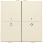 NIKO - Manette double I-0 pour poussoir câble-bus ou RF émetteur mural