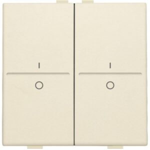 NIKO - Manette double I-0 pour poussoir câble-bus ou RF émetteur mural