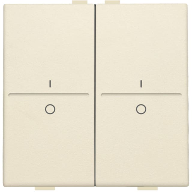NIKO - Manette double I-0 pour poussoir câble-bus ou RF émetteur mural NIKO - Manette double I-0 pour poussoir câble-bus ou RF émetteur mural