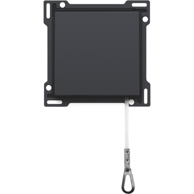 NIKO Intense bouton poussoir anthracite Bouton poussoir à tirage anthracite avec cordon blanc et poignée métallique