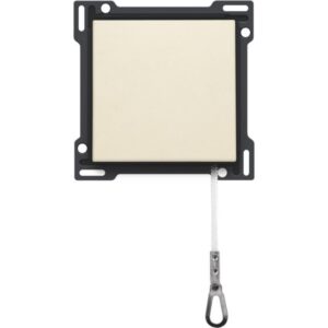 Manette pour bouton poussoir crème avec cordon et tirette métallique