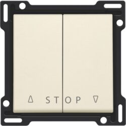 Détails visibles de Manette bouton poussoir volet roulant crème pour Enjoliveur volet