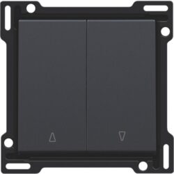 Détails visibles de Manette bouton poussoir volet électrique anthracite pour Enjoliveur volet