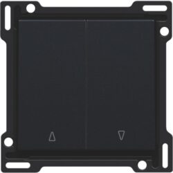Manette bouton poussoir volets noir, configuration visible