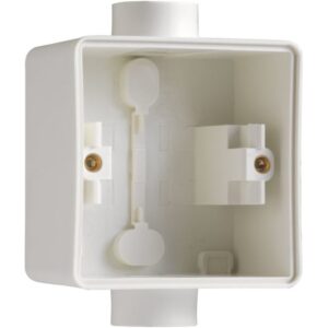 Boîtier simple en saillie blanc avec entrée M20 et fixation apparente