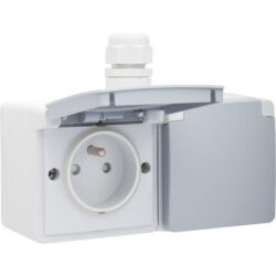 NIKO - New Hydro double prise murale 16A 250V horizontale 1 entrée M20 par le haut - 700-37748
