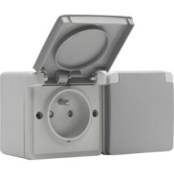 NIKO - New Hydro double prise murale 16A 250V horizontale 1x2 entrées M20 par le haut - 700-37749