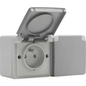 NIKO - New Hydro double prise murale 16A 250V horizontale 1x2 entrées M20 par le haut - 700-37749