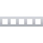 NIKO - Plaque INTENSE (71mm) quintuple horizontal Sterling coated - 132-76005