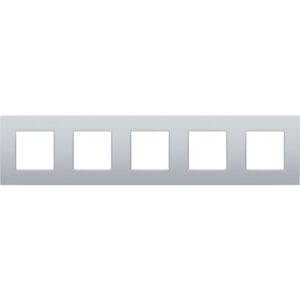 NIKO - Plaque INTENSE (71mm) quintuple horizontal Sterling coated - 132-76005