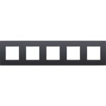 NIKO - Plaque INTENSE (71mm) quintuple horizontal antracite coated - 133-76005