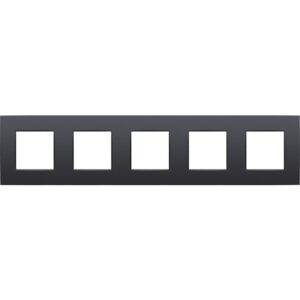 NIKO - Plaque INTENSE (71mm) quintuple horizontal antracite coated - 133-76005