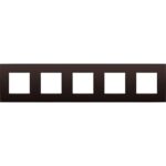 NIKO - Plaque INTENSE (71mm) quintuple horizontal dark brown coated - 135-76005