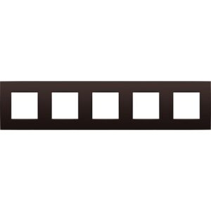 NIKO - Plaque INTENSE (71mm) quintuple horizontal dark brown coated - 135-76005