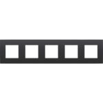 NIKO - Plaque INTENSE (71mm) quintuple horizontal matt black coated - 136-76005