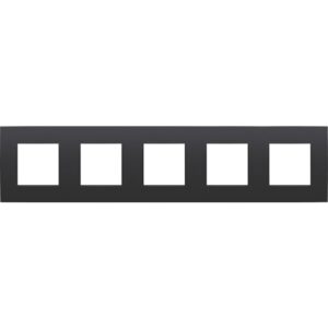 NIKO - Plaque INTENSE (71mm) quintuple horizontal matt black coated - 136-76005