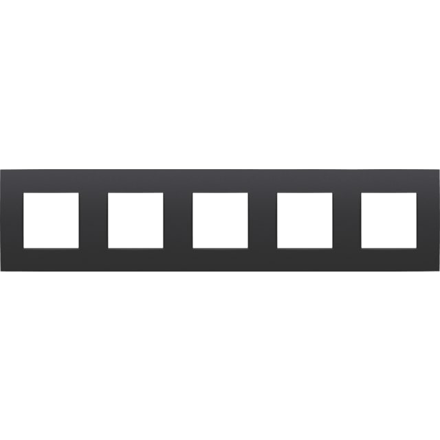 NIKO - Plaque INTENSE (71mm) quintuple horizontal matt black coated - 136-76005 NIKO - Plaque INTENSE (71mm) quintuple horizontal matt black coated - 136-76005
