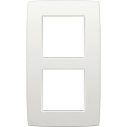 Détails visibles de Plaque de recouvrement double verticale blanche pour Plaques doubles