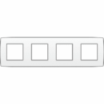 NIKO - Plaque de recouvrement (71mm) quadruple horizontal