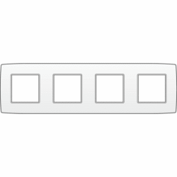 NIKO - Plaque de recouvrement (71mm) quadruple horizontal