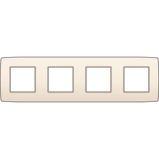 NIKO - Plaque de recouvrement (71mm) quadruple horizontal NIKO - Plaque de recouvrement (71mm) quadruple horizontal
