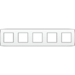 NIKO - Plaque de recouvrement (71mm) quintuple horizontal