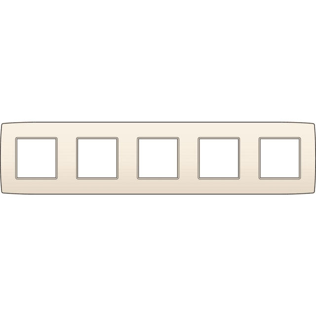 NIKO - Plaque de recouvrement (71mm) quintuple horizontal NIKO - Plaque de recouvrement (71mm) quintuple horizontal