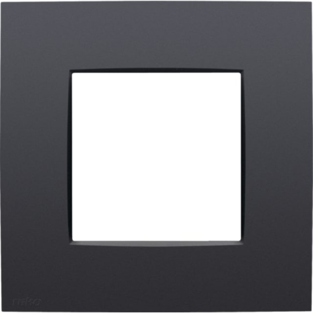 Plaque de recouvrement simple anthracite NIKO Intense Plaque simple carrée anthracite pour mécanisme 1 module encastré finition mate