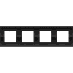 NIKO - Quadruple plaque de recouvrement de 71 mm d'entraxe Pure liquid black - 242-76400
