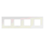 NIKO - Quadruple plaque de recouvrement de 71 mm d'entraxe Pure liquid snow white - 241-76400