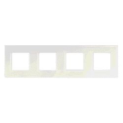 NIKO - Quadruple plaque de recouvrement de 71 mm d'entraxe Pure liquid snow white - 241-76400