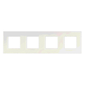 NIKO - Quadruple plaque de recouvrement de 71 mm d'entraxe Pure liquid snow white - 241-76400