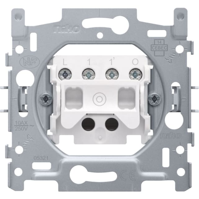 NIKO - Socle bouton poussoir 10A 250V AC NIKO - Socle bouton poussoir 10A 250V AC