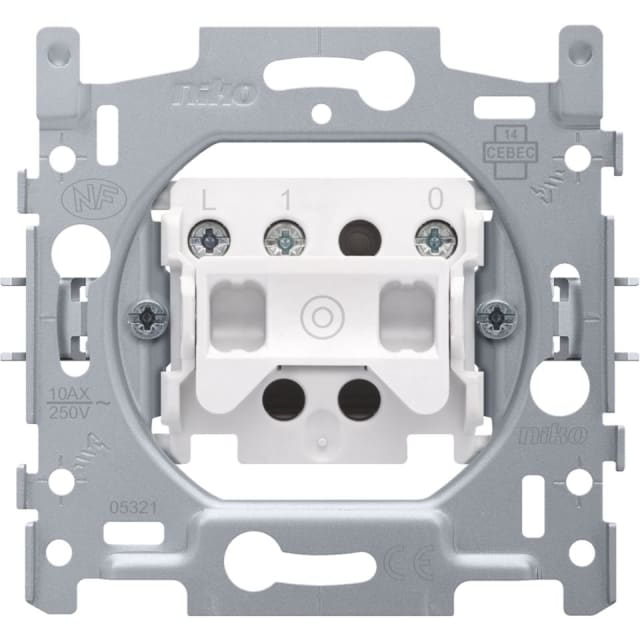 NIKO - Socle bouton poussoir 10A 250V AC NIKO - Socle bouton poussoir 10A 250V AC