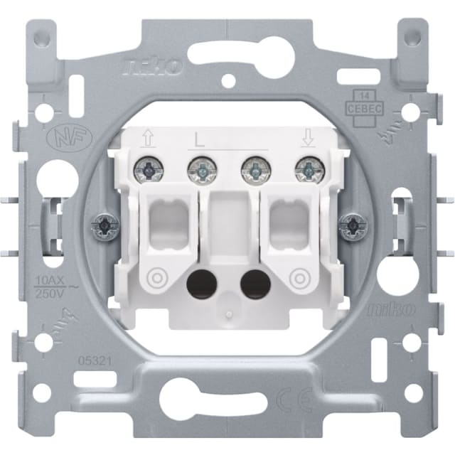 NIKO - Socle bouton-poussoir pour automatisme de volets 10A 250V AC - 170-25900 NIKO - Socle bouton-poussoir pour automatisme de volets 10A 250V AC - 170-25900