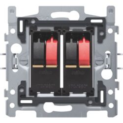 Socle connecteur haut-parleur double 4 mm², configuration visible