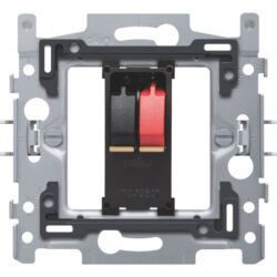 Socle connecteur haut-parleur simple 4 mm², configuration visible