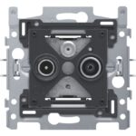 NIKO - Socle connexion coax 2x simple masculin tv + satellite - 170-09550