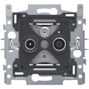 NIKO - Socle connexion coax 2x simple masculin tv + satellite - 170-09550