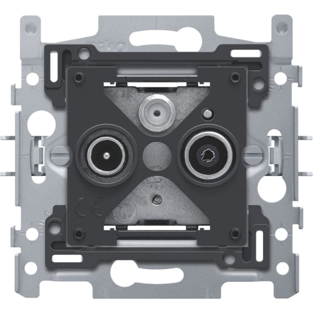 NIKO - Socle connexion coax 2x simple masculin tv + satellite - 170-09550 NIKO - Socle connexion coax 2x simple masculin tv + satellite - 170-09550